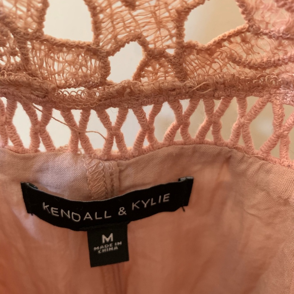 Kendall & Kylie Lace Pink Tie Romper - Picture 5 of 5